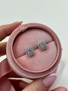 Kolczyki srebrne srebro 925 na prezent z cyrkoniami damskie sztyfty wkrętki