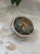 Metalowe pudełeczko na leki, witaminy - Drzewo życia 