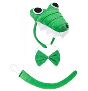 Strój przebranie kostium dziewczęcy chłopięcy Krokodyl aligator uniwersalny