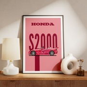 Honda S2000 plakat, obraz samochodowy, hot wheels