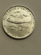Sprzedam monetę Watykan 10 lirów 1973r. Paweł VI stan menniczy - rzadka