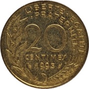 Francja 20 centimes 1993, KM#930