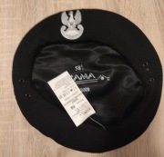 Beret Wojskowy Czarny MON z Orłem Orzełkiem Nowy rozmiar 58 cm