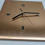 Zegar ścienny ze stali nierdzewnej kolor COPPER 30x30cm