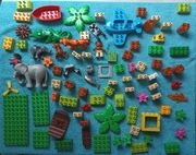 Lego Duplo 10804 Dżungla, seria Dookoła świata - słonie, tygrys, krokodyl