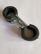 Obejma do rur Macrofix 3/4" z gumą podwójna 