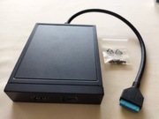 3.5 Floppy Bay USB3.0 Panel przedni 19 Pin na 2 Interfejs Hub USB