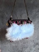 Torebka wizytowa z futerka, kuferek