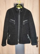 Ciemno szary płaszczyk krótki kurteczka rozmiar 40