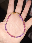 Bransoletka ręcznie robiona rubin ametyst 3mm idealna dla Scorpiona