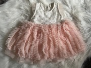 Różowa sukienka dla dziewczynki r.74-80