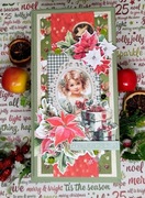 Kartka bożonarodzeniowa handmade "Wesołych Świąt"