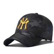 Czapka z daszkiem Baseball Cap Black Camouflage Gold Print