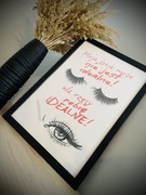 Plakat beauty salon rzęsy stylizacja a4 ramka