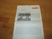 MATERIAŁY SOLIDARNOŚĆ RADOM WAŁĘSA/ LIPSKI PLAKAT WYBORCZY  ORYGINAŁ PRL 