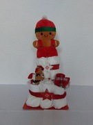 Tort z pieluszek prezent na Mikolajki lub Boże Narodzenie dla chłopca 