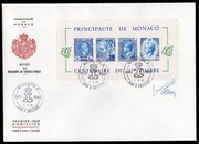Monako 1985 - 100 lat znaczka, Mi bl.31 FDC, sygnowany Słania