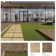 Płyty tarasowe, do ogrodu drewnopodobne 2cm 60x60 gat.1 Ragaya ciemny brąz