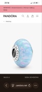 Pandora 2 charmsy Murano Charms Opalizujący Błękit Oceanu Srebro