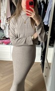 Komplet Pull&Bear dzianiny soft Golf spódnica midi Zara dzianinowy sweter