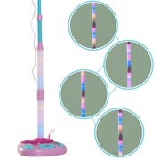 MIKROFON DLA DZIECI STOJĄCY MIGAJĄCE ŚWIATEŁKA różowy