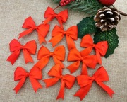 Zestaw 10 kokardek kokard czerwonych kokarda czerwona 10 sztuk rękodzieło 