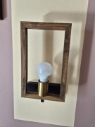 Kinkiet ścienny  - akacja +metal OKAZJA