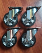 Koło Kółko Koła obrotowe fi 140 mm, aluminium guma wózek 300kg komplet 4szt