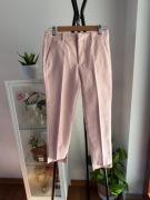 Eleganckie spodnie z kantem Zara pudrowy róż XS