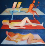 Sytuacja rodzinna - figuracja, malarstwo olejne