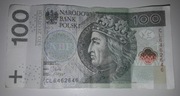 Banknot 100 zl Nietypowy nr. seryjny.