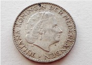 Holandia 1 gulden 1955r - srebro