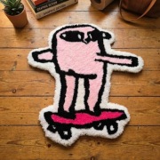 Ręcznie robiony dywan Tufting - Ketnipz Bean Skater - Unikat Custom