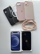 iPhone 12 64GB czarny w idealnym stanie (brak rys) + zestaw 4 etui