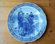 Delfts - duzy sygnowany talerz, obraz, srednica 39cm