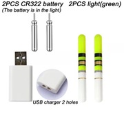 Świetlik wędkarski na baterię - pałeczka 2szt