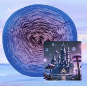 Przędza 300g ombre Niebiesko- fioletowa 