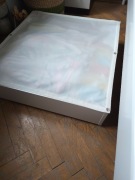 Rama łóżka Nesttuf biała IKEA 160x200, stelażem,6 pojemników pod łózko 