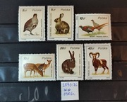 2871-2876** 2871-76** - Ptactwo i zwierzyna łowna 1986 r.