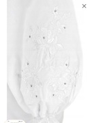 Bluzka Koszula Biała Hiszpanka Kwiaty Haft