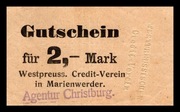 Kwidzyn - Marienwerder, Agentur Christburg - Dzierzgoń, 2 Mk, 1914