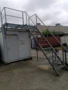 Schody do kontenera, stopnie ocynkowane ogniowo