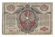 Banknot 10 MAREK POLSKICH 1916r. - seria A Nr 8432164 - RARYTAS 