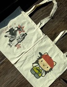 2 Torby tote bag billie eilish beige pink bawełna cotton bawełniana