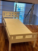 Łóżko dla dziecka Ikea KRITTER z materacem 70 x 160 cm +  pościel gratis