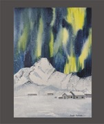 Akwarela Akwarelka Obraz pt: Zorza