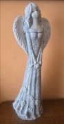 Piękna duża ceramiczna figurka holenderska kolekcjonerska ANIOŁek XXw.
