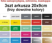 3szt ARKUSZ 20x9cm folia samoprzylepna ochronna maskująca tło pod naklejki