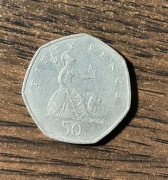 Fifty pence Elżbieta II 1997r D G REG F D