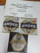 etykiety piwne BROWAR AMBER 28 szt.